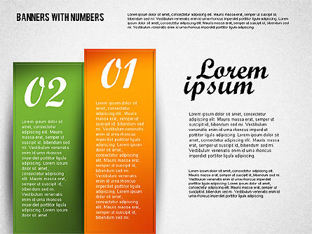 Banners con opciones de números, Diapositiva 6, 01756, Modelos de negocios — PoweredTemplate.com