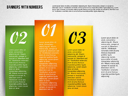 Banners met aantallen opties, Dia 7, 01756, Businessmodellen — PoweredTemplate.com