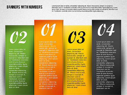 Banners com opções de números, Deslizar 8, 01756, Modelos de Negócio — PoweredTemplate.com