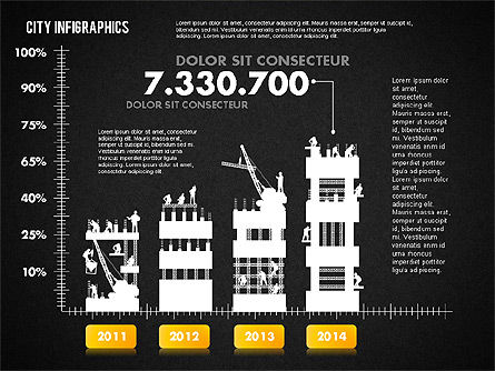 Bouw infographics, Dia 15, 01758, Businessmodellen — PoweredTemplate.com