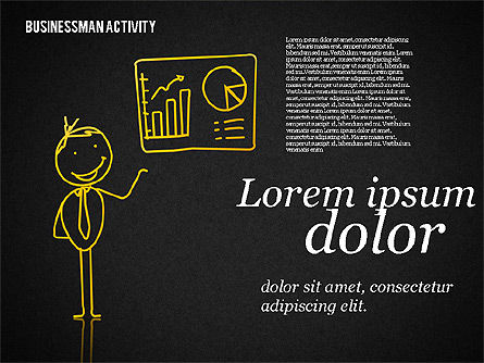 Hombre de negocios formas de actividad, Diapositiva 11, 01761, Formas — PoweredTemplate.com