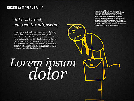 Hombre de negocios formas de actividad, Diapositiva 15, 01761, Formas — PoweredTemplate.com