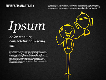 Hombre de negocios formas de actividad, Diapositiva 16, 01761, Formas — PoweredTemplate.com