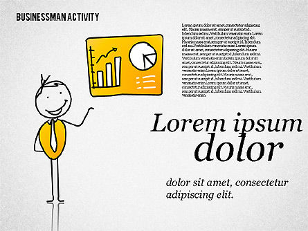 Hombre de negocios formas de actividad, Diapositiva 3, 01761, Formas — PoweredTemplate.com