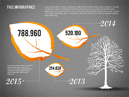 Groene boom infographics, Dia 10, 01762, Businessmodellen — PoweredTemplate.com