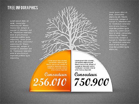 Infografía verde del árbol, Diapositiva 13, 01762, Modelos de negocios — PoweredTemplate.com