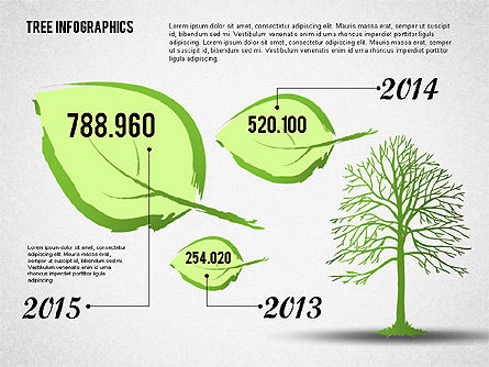 Infographie des arbres verts, Diapositive 2, 01762, Modèles commerciaux — PoweredTemplate.com