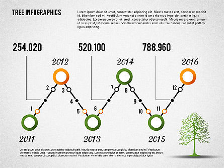 Infographie des arbres verts, Diapositive 4, 01762, Modèles commerciaux — PoweredTemplate.com