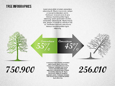 Infografía verde del árbol, Diapositiva 7, 01762, Modelos de negocios — PoweredTemplate.com