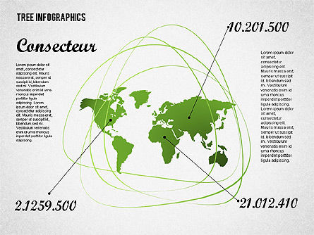 Infographie des arbres verts, Diapositive 8, 01762, Modèles commerciaux — PoweredTemplate.com