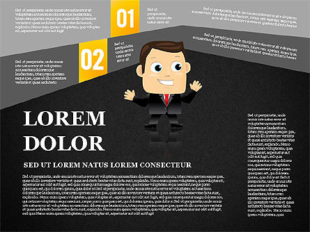 Banner de Opciones con Diagrama de Caracteres, Diapositiva 10, 01763, Modelos de negocios — PoweredTemplate.com