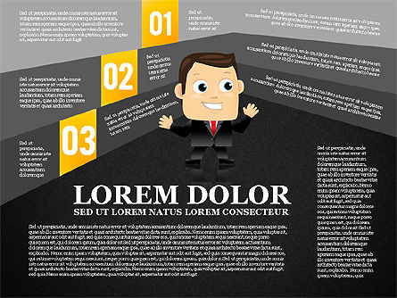 Banner de Opciones con Diagrama de Caracteres, Diapositiva 11, 01763, Modelos de negocios — PoweredTemplate.com
