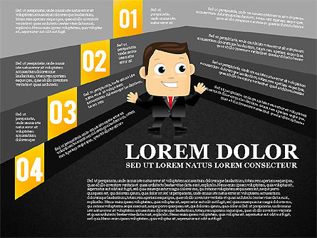 Banner de Opciones con Diagrama de Caracteres, Diapositiva 12, 01763, Modelos de negocios — PoweredTemplate.com
