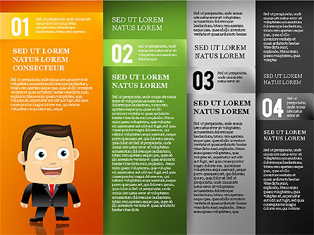 Banner de Opciones con Diagrama de Caracteres, Diapositiva 8, 01763, Modelos de negocios — PoweredTemplate.com