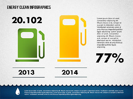 Infografica di energia pulita, Slide 3, 01764, Modelli di lavoro — PoweredTemplate.com