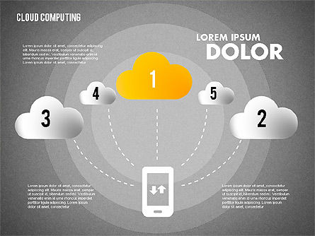 Cloud Storage Diagram, Slide 13, 01767, Business Models — PoweredTemplate.com