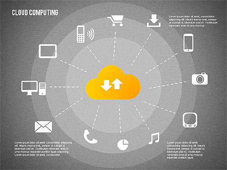 Cloud Storage Diagram, Slide 15, 01767, Business Models — PoweredTemplate.com