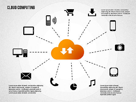 Diagramme de stockage en nuage, Diapositive 7, 01767, Modèles commerciaux — PoweredTemplate.com