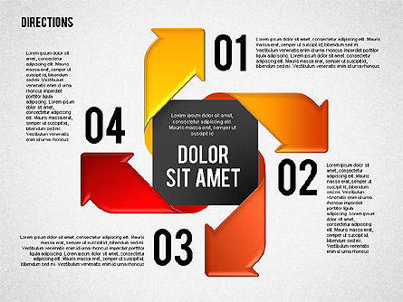 Pinwheel Style Process Stages, Slide 4, 01768, Process Diagrams — PoweredTemplate.com