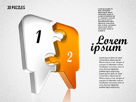Formes de puzzle en 3d, Diapositive 7, 01774, Schémas puzzle — PoweredTemplate.com