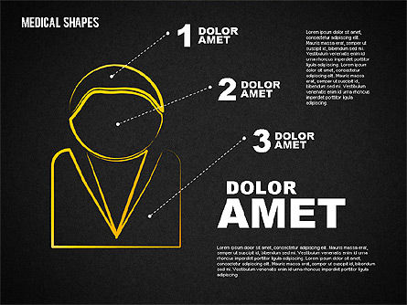Medical Sketch Style Shapes, Slide 13, 01777, Medical Diagrams and Charts — PoweredTemplate.com