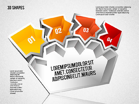 Sharp 3d shapes, Diapositive 6, 01780, Formes — PoweredTemplate.com