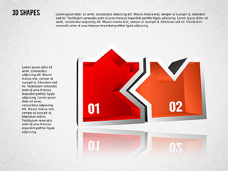 Sharp 3d shapes, Diapositive 7, 01780, Formes — PoweredTemplate.com