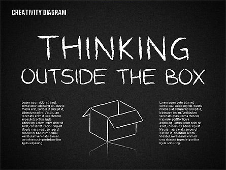 Pensando fuera del cuadro Diagrama, Diapositiva 10, 01781, Modelos de negocios — PoweredTemplate.com