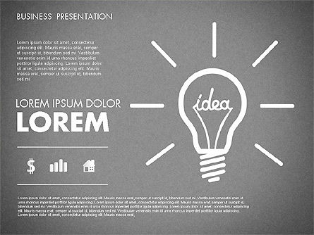 Impressão da idéia criativa, Modelo do PowerPoint, 01785, Modelos de Apresentação — PoweredTemplate.com