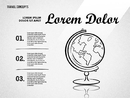 Traveling Shapes, PowerPoint Template, 01786, Shapes — PoweredTemplate.com