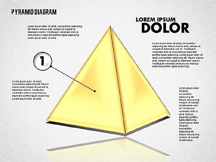Diagram Piramida 3d Berlapis, Templat PowerPoint, 01788, Model Bisnis — PoweredTemplate.com