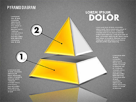 3 차원 피라미드 다이어그램, 슬라이드 10, 01788, 비즈니스 모델 — PoweredTemplate.com