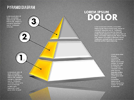 3 차원 피라미드 다이어그램, 슬라이드 11, 01788, 비즈니스 모델 — PoweredTemplate.com