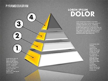 3 차원 피라미드 다이어그램, 슬라이드 12, 01788, 비즈니스 모델 — PoweredTemplate.com