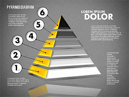 3 차원 피라미드 다이어그램, 슬라이드 14, 01788, 비즈니스 모델 — PoweredTemplate.com