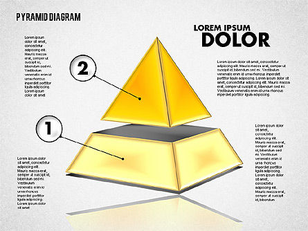 Diagramme pyramidal en couches 3D, Diapositive 2, 01788, Modèles commerciaux — PoweredTemplate.com