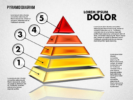 Diagram Piramida 3d Berlapis, Slide 5, 01788, Model Bisnis — PoweredTemplate.com