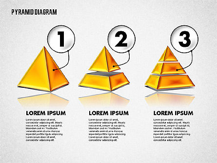 3 차원 피라미드 다이어그램, 슬라이드 7, 01788, 비즈니스 모델 — PoweredTemplate.com