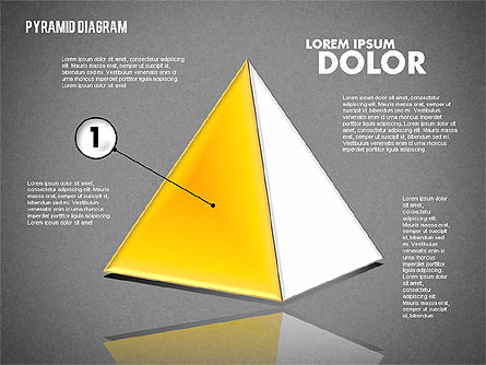 Diagrama de pirámide 3D en capas, Diapositiva 9, 01788, Modelos de negocios — PoweredTemplate.com