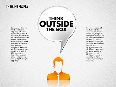思考する人々の形, スライド 3, 01789, ビジネスモデル — PoweredTemplate.com