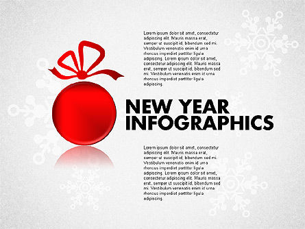Decoración navideña Gráfico circular, Plantilla de PowerPoint, 01791, Gráficos circulares — PoweredTemplate.com