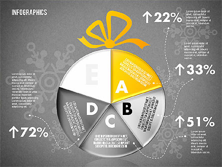 Decoración navideña Gráfico circular, Diapositiva 13, 01791, Gráficos circulares — PoweredTemplate.com