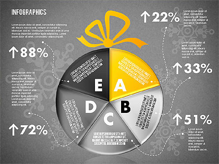 Decoración navideña Gráfico circular, Diapositiva 14, 01791, Gráficos circulares — PoweredTemplate.com
