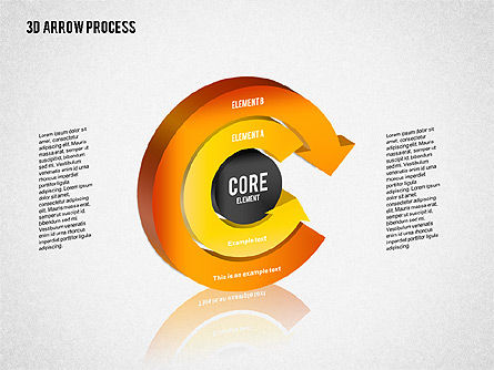 Schéma de processus de base, Modele PowerPoint, 01792, Schémas de procédés — PoweredTemplate.com