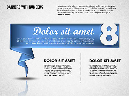 Colored Banners with Numbers, Slide 8, 01793, Business Models — PoweredTemplate.com