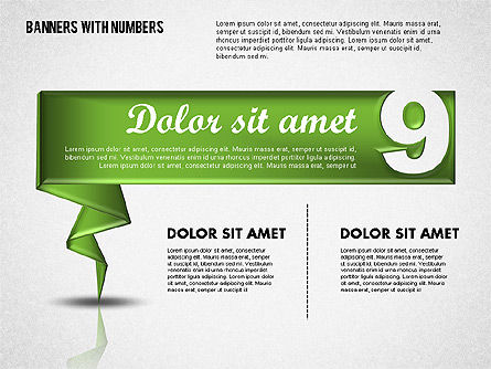 Colored Banners with Numbers, Slide 9, 01793, Business Models — PoweredTemplate.com