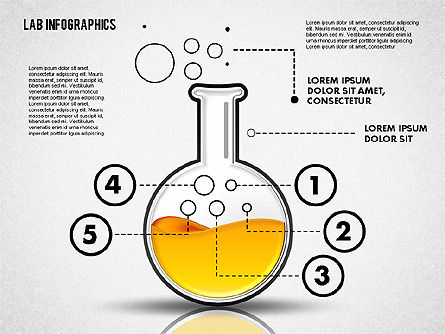 Laboratory infographics, PowerPoint-sjabloon, 01794, Educatieve Grafieken en Diagrammen — PoweredTemplate.com