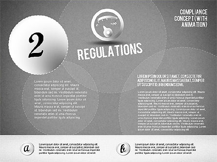 Concept de conformité réglementaire (avec animation), Diapositive 13, 01797, Modèles commerciaux — PoweredTemplate.com