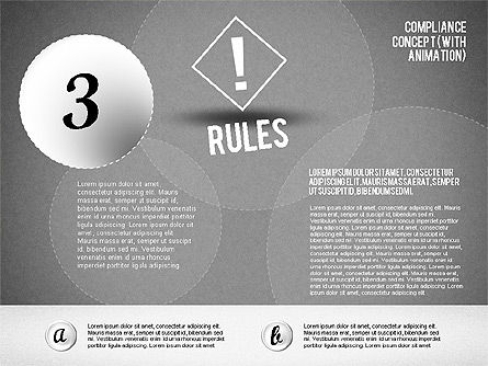 Concept de conformité réglementaire (avec animation), Diapositive 14, 01797, Modèles commerciaux — PoweredTemplate.com