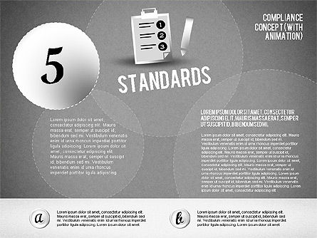 Concept de conformité réglementaire (avec animation), Diapositive 16, 01797, Modèles commerciaux — PoweredTemplate.com